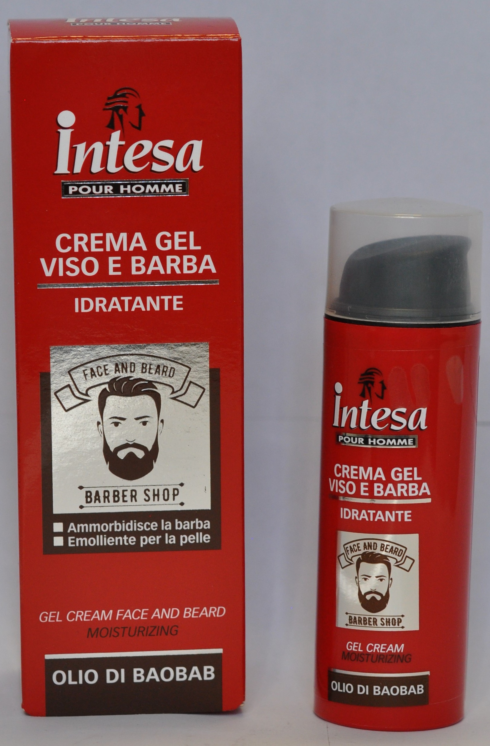 Crema gel viso e barba idratante – hydratačný gél na tvár a fúzy - foto výrobku