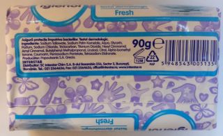 Antibacterial soap Fresh 90 g – mydlo - foto produktu zadná strana