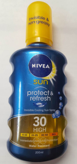 Sun protect & refresh/Invisible Cooling Sun Spray – výrobok na ochranu pred slnečným žiarením - foto produktu