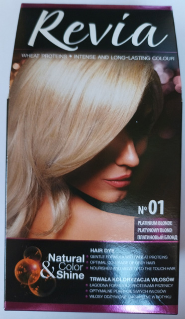 Revia Verona - Revia Natur Color&Shine - No1 Platinum Blonde – farba na vlasy - foto výrobku