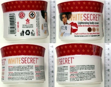White Secret Lightening body cream – krém na zosvetlenie pokožky - foto výrobku