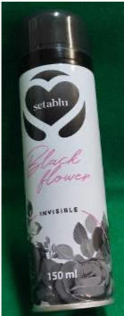 Setablu Black flower – sprejový dezodorant pre ženy - foto výrobku