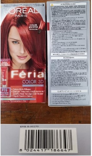 foto výrobku: Feria color 3D - Shampoo colore rosso chiaro intenso - šampón na farbenie vlasov