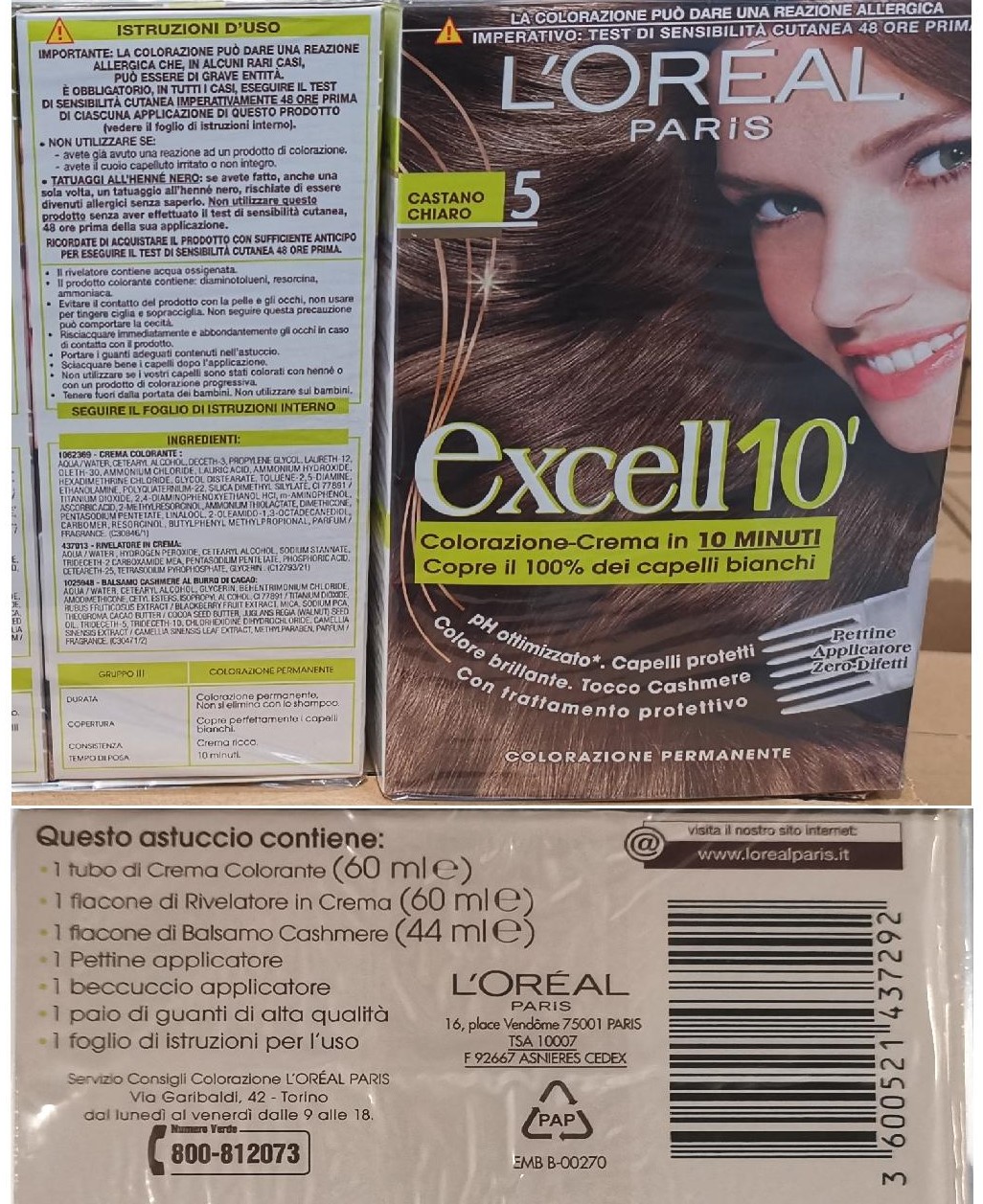 foto výrobku: Excell 10 - Castano chiaro 5 – farba na vlasy