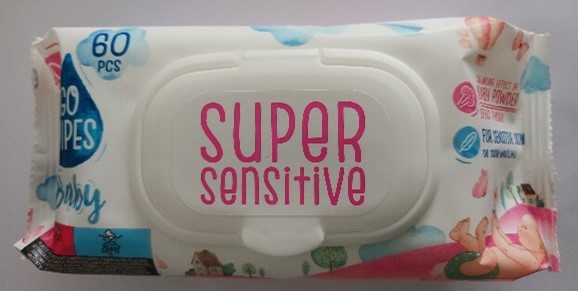 Foto výrobku: „Go Wipes Baby Super Sensitive“ - vlhčené utierky