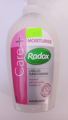 Radox Care + MOISTURISE LIQUID HANDWASH Enriched with camomile & jojoba oil Anti-Bacterial
